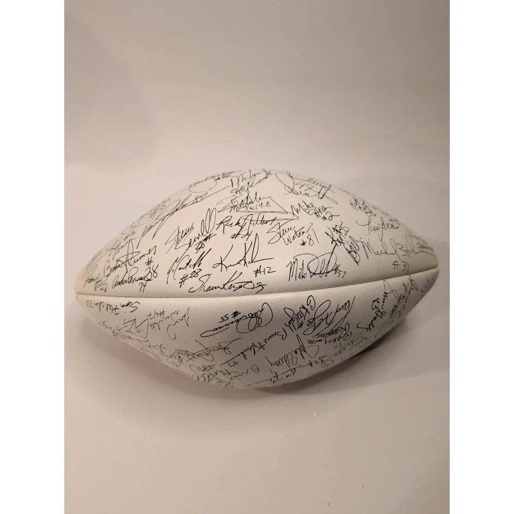 1988 Denver Broncos Team Signed Wilson NFL Football John Elway Auto‎ 30+ Sigs
